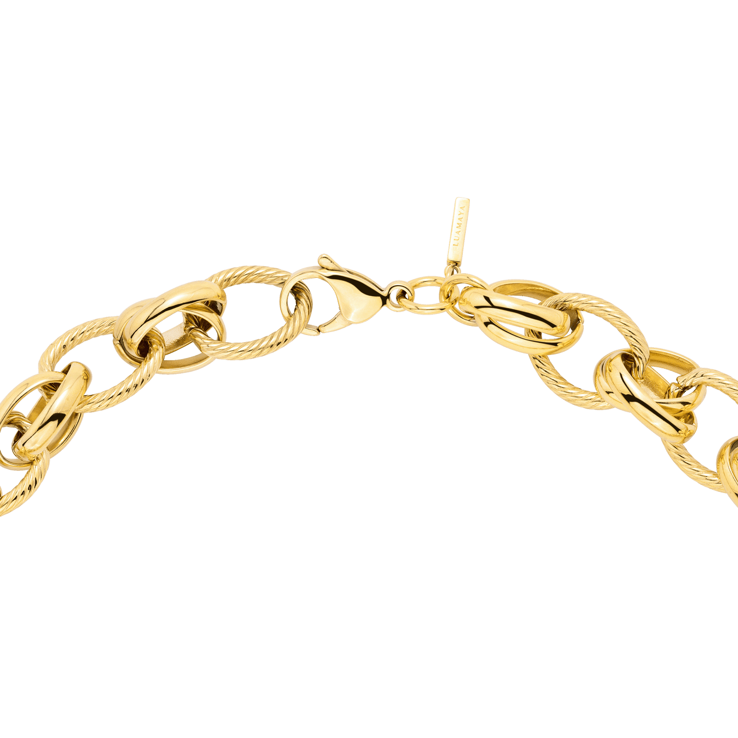 Chunky Twisted Links Collana Oro