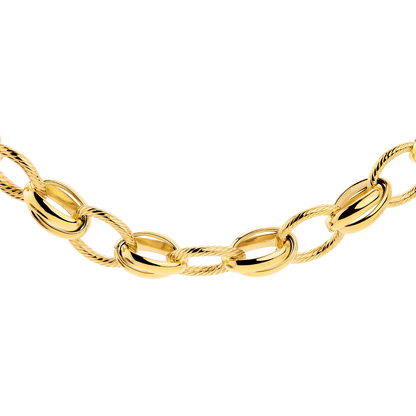 Chunky Twisted Links Collana Oro