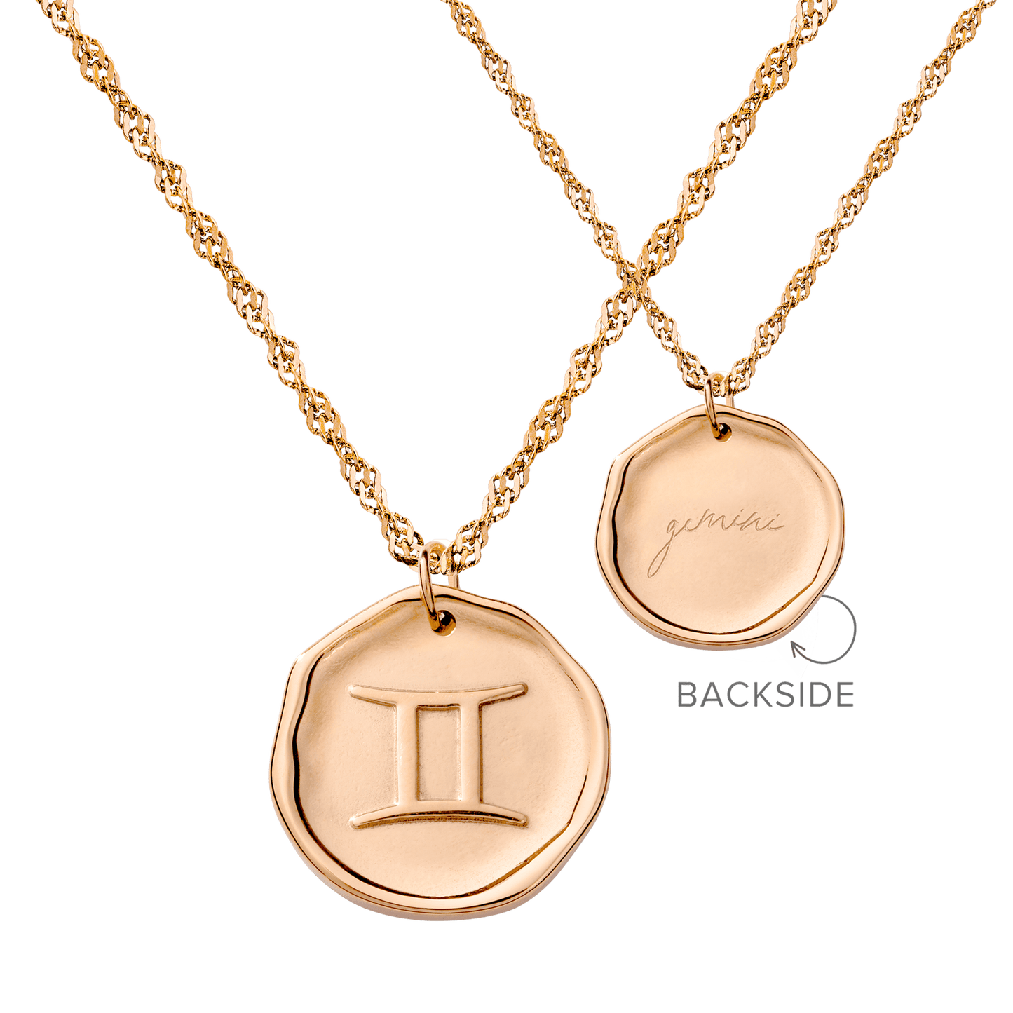 Zodiac Collana - Gemelli Oro Rosa