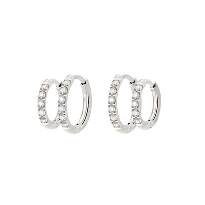 Glimmer Hoop Bundle Argento