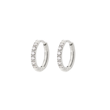 Glimmer Hoops Small Argento