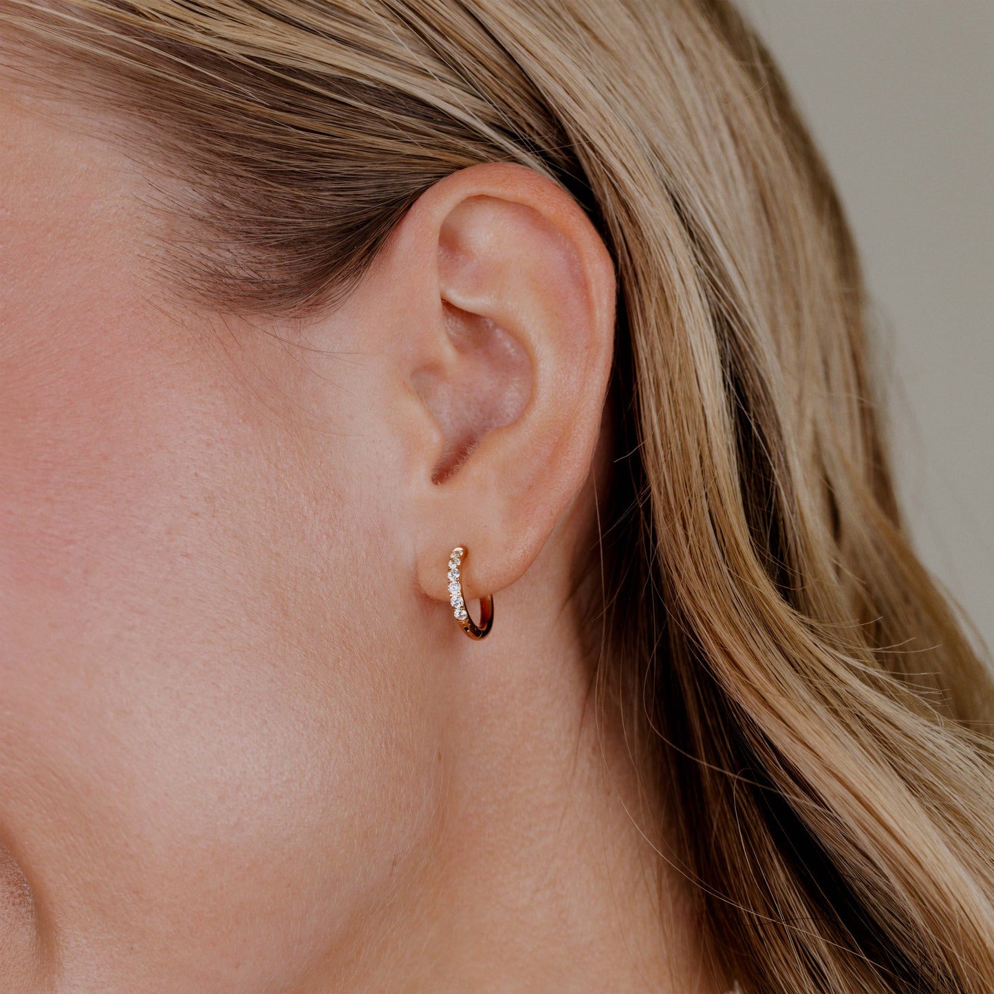 Glimmer Hoops Small Oro Rosa