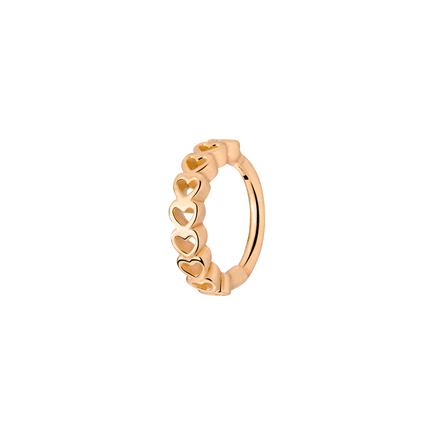 Heart after Heart Piercing Oro Rosa