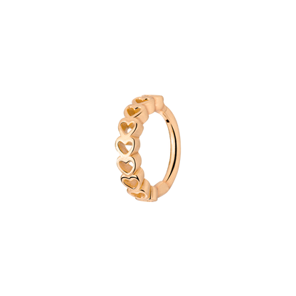 Heart after Heart Piercing Oro Rosa