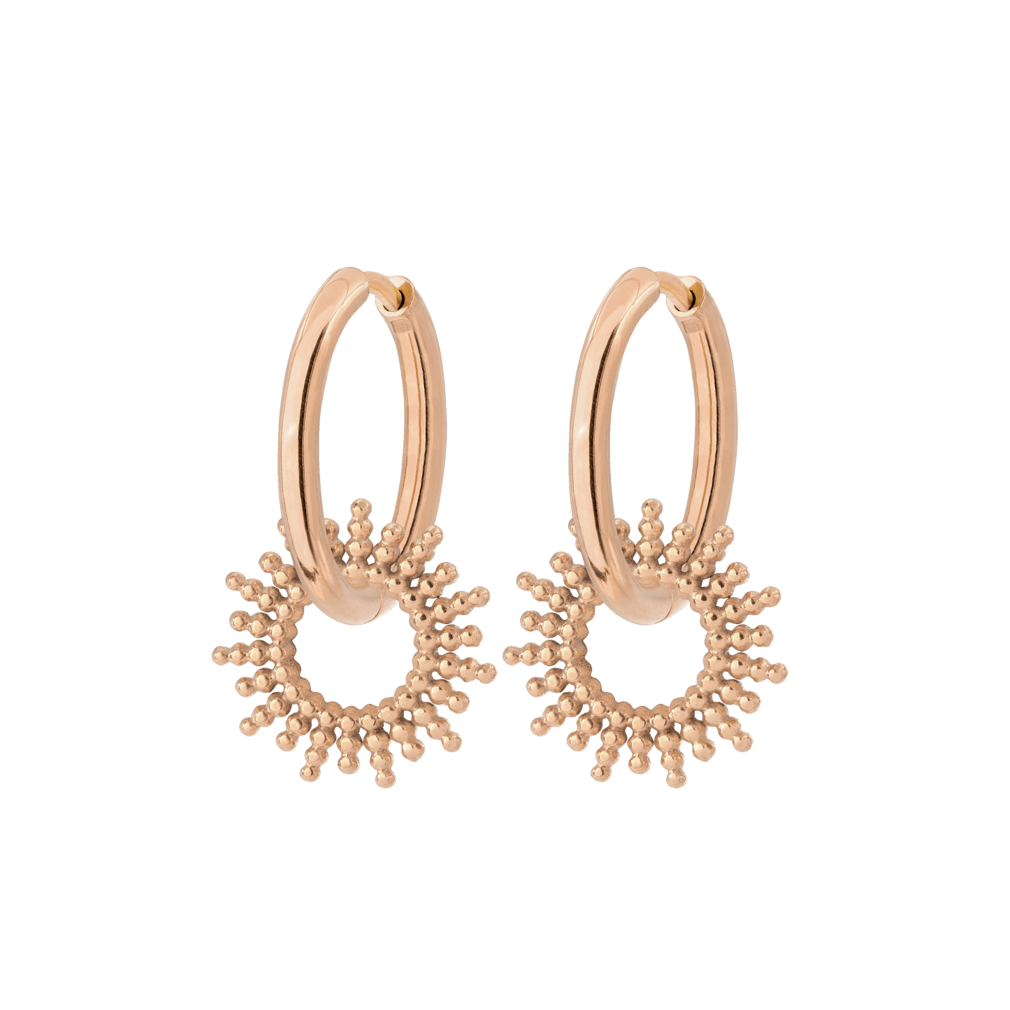 Sunny Hoop Set Medium Oro Rosa