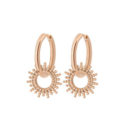 Sunny Hoop Set Medium Oro Rosa