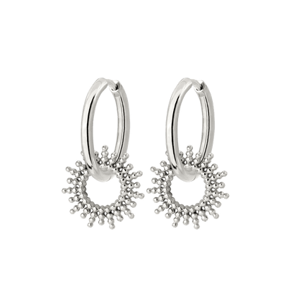 Sunny Hoop Set Medium Argento