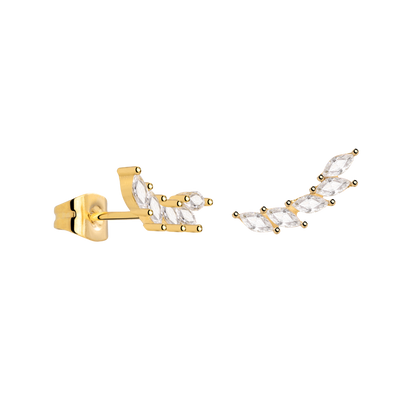 Sparkle Leaf Orecchini Oro