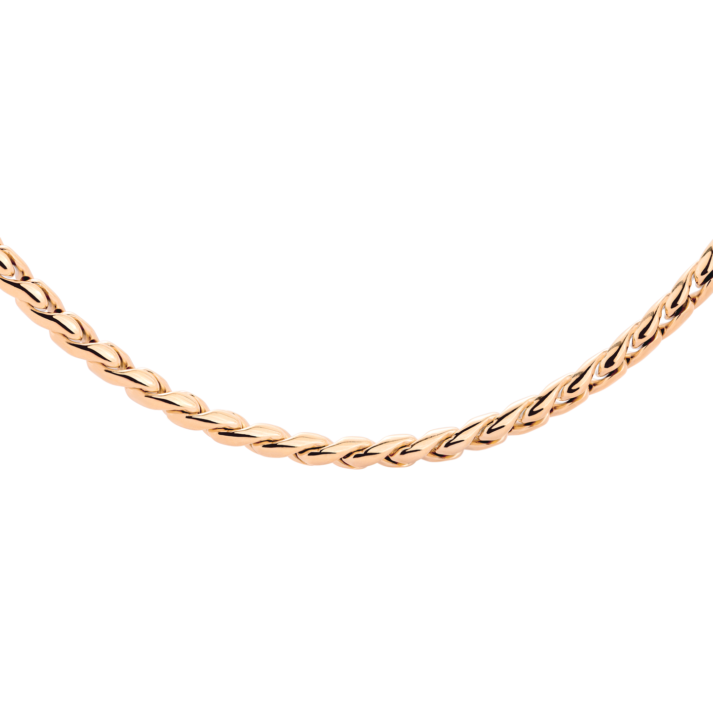 Spiral Links Collana Oro Rosa