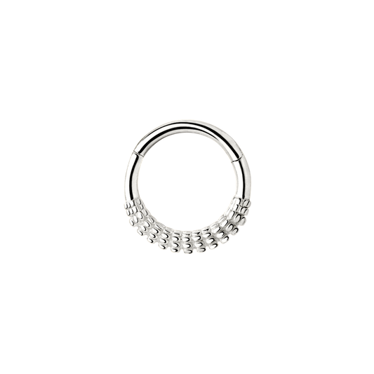 Striped Piercing Argento