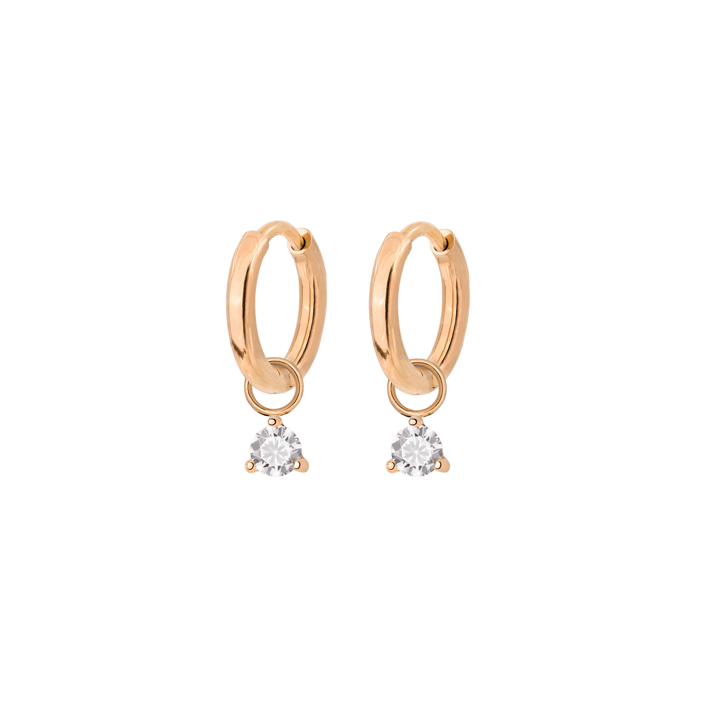 Blanco Lumbre Hoop Set Baby Oro Rosa