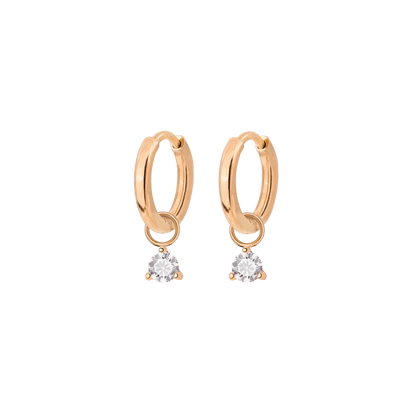 Blanco Lumbre Hoop Set Baby Oro Rosa