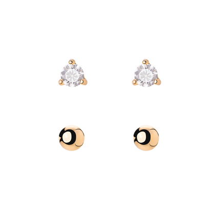 Delicate Bead Orecchini Bundle Oro Rosa