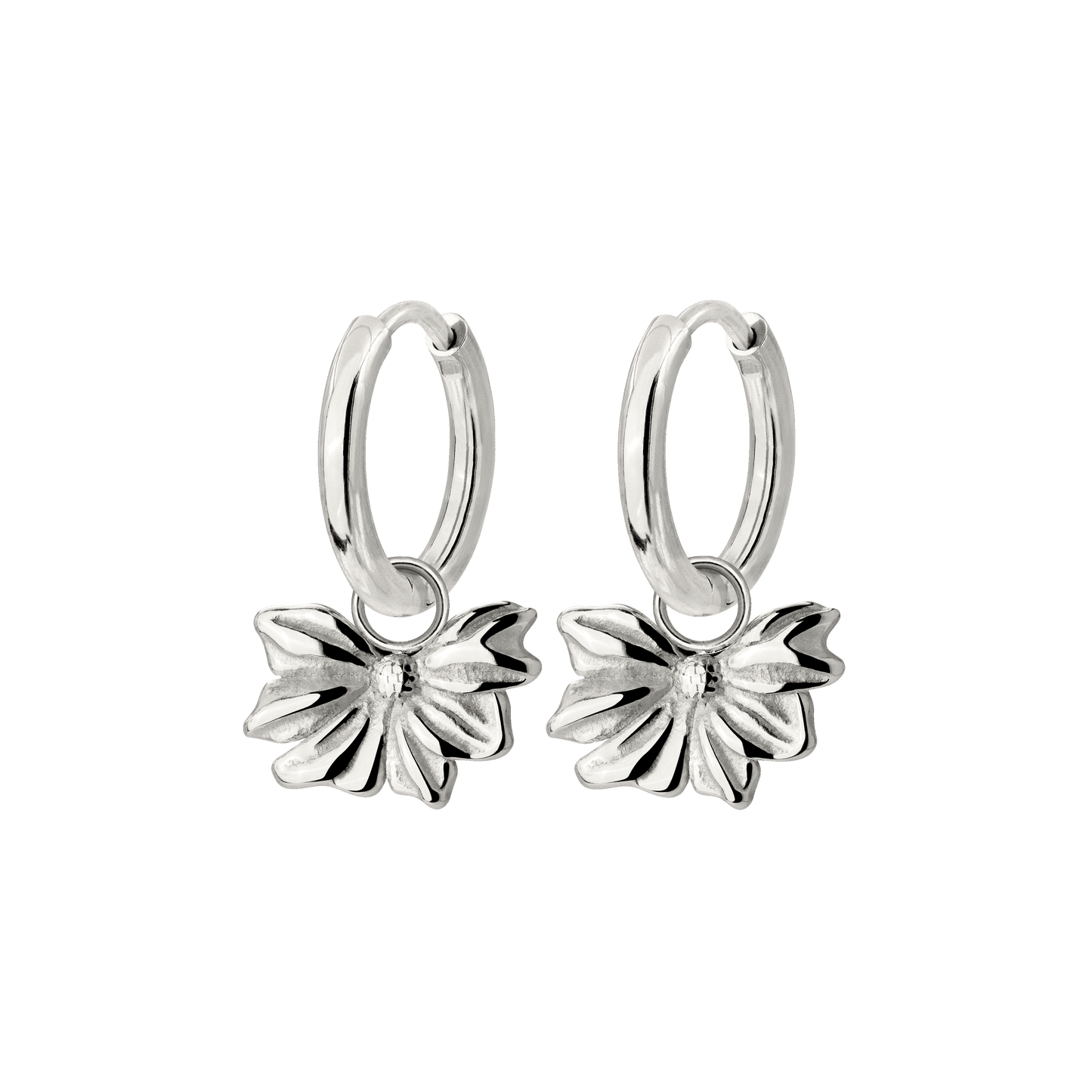 Eternal Bloom Hoop Set Small Argento