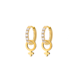 Female Icon Glimmer Hoop Set Baby Oro