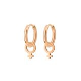 Female Icon Hoop Set Small Oro Rosa