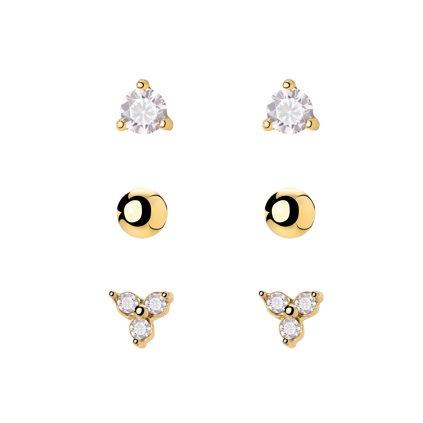 Glimmer Trio Orecchini Bundle Oro