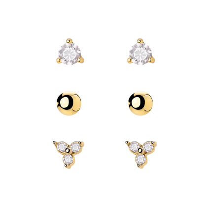 Glimmer Trio Orecchini Bundle Oro