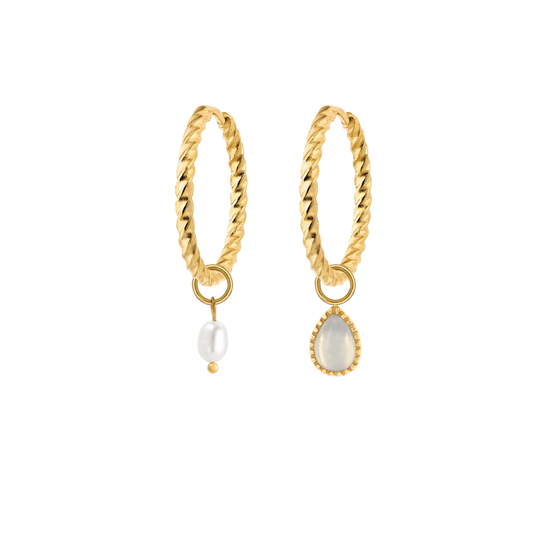 Twisted Hoop Set Medium