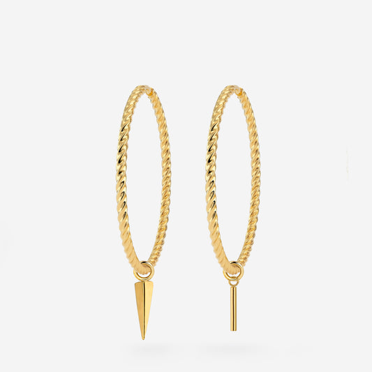 Twisted Hoop Set Extra Large