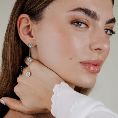 Petal Fall Orecchini Argento