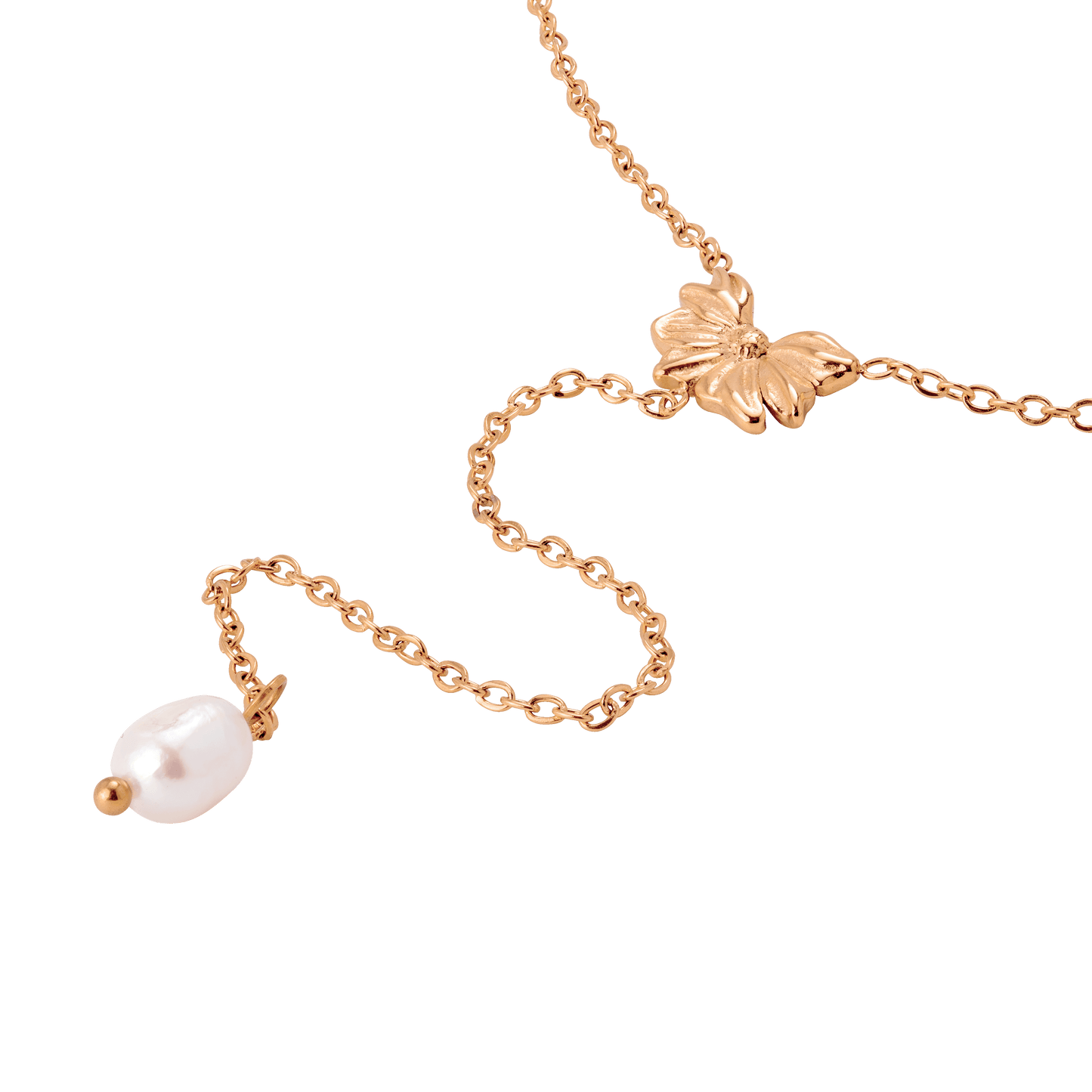 Petal Pearl Collana Y Oro Rosa