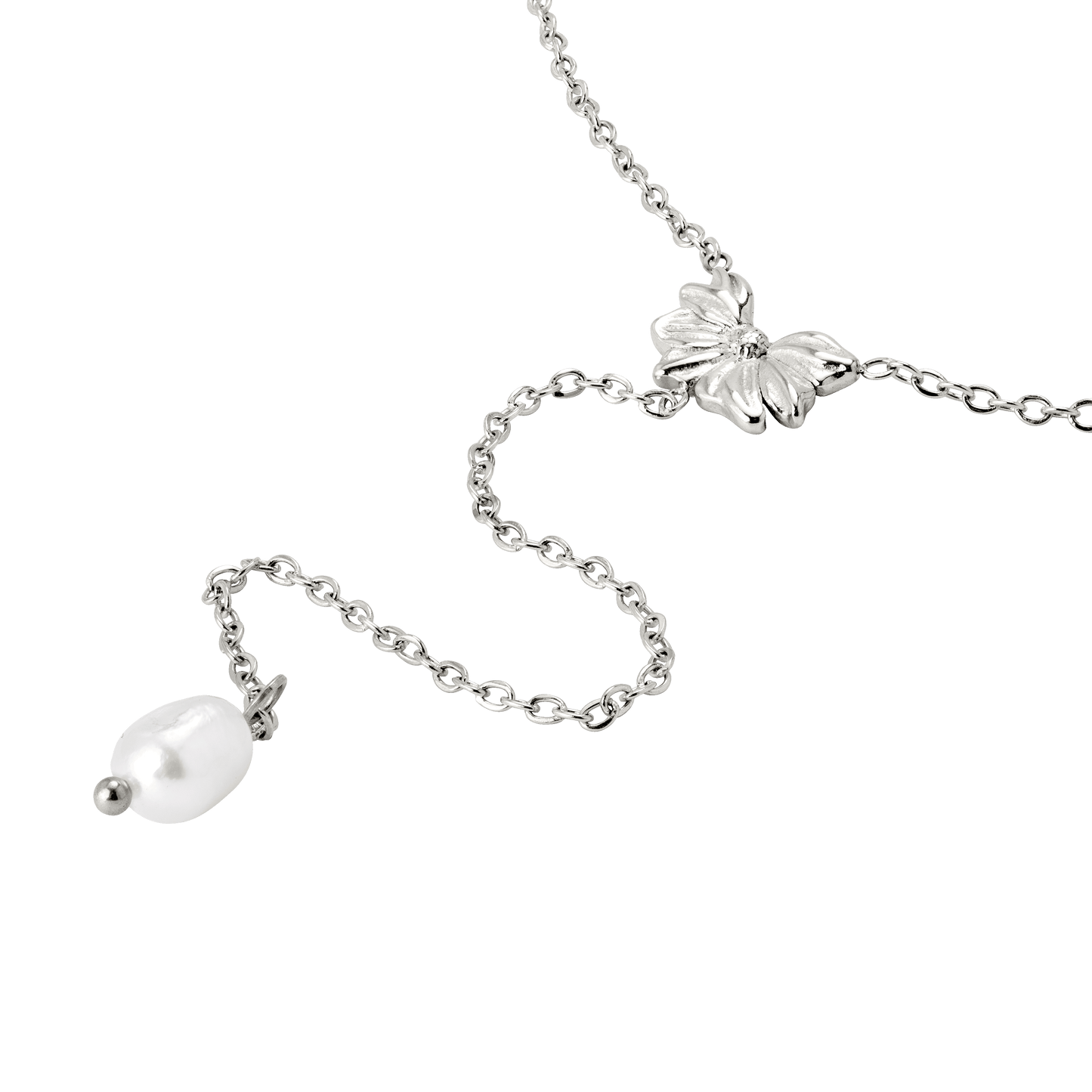 Petal Pearl Collana Y Argento