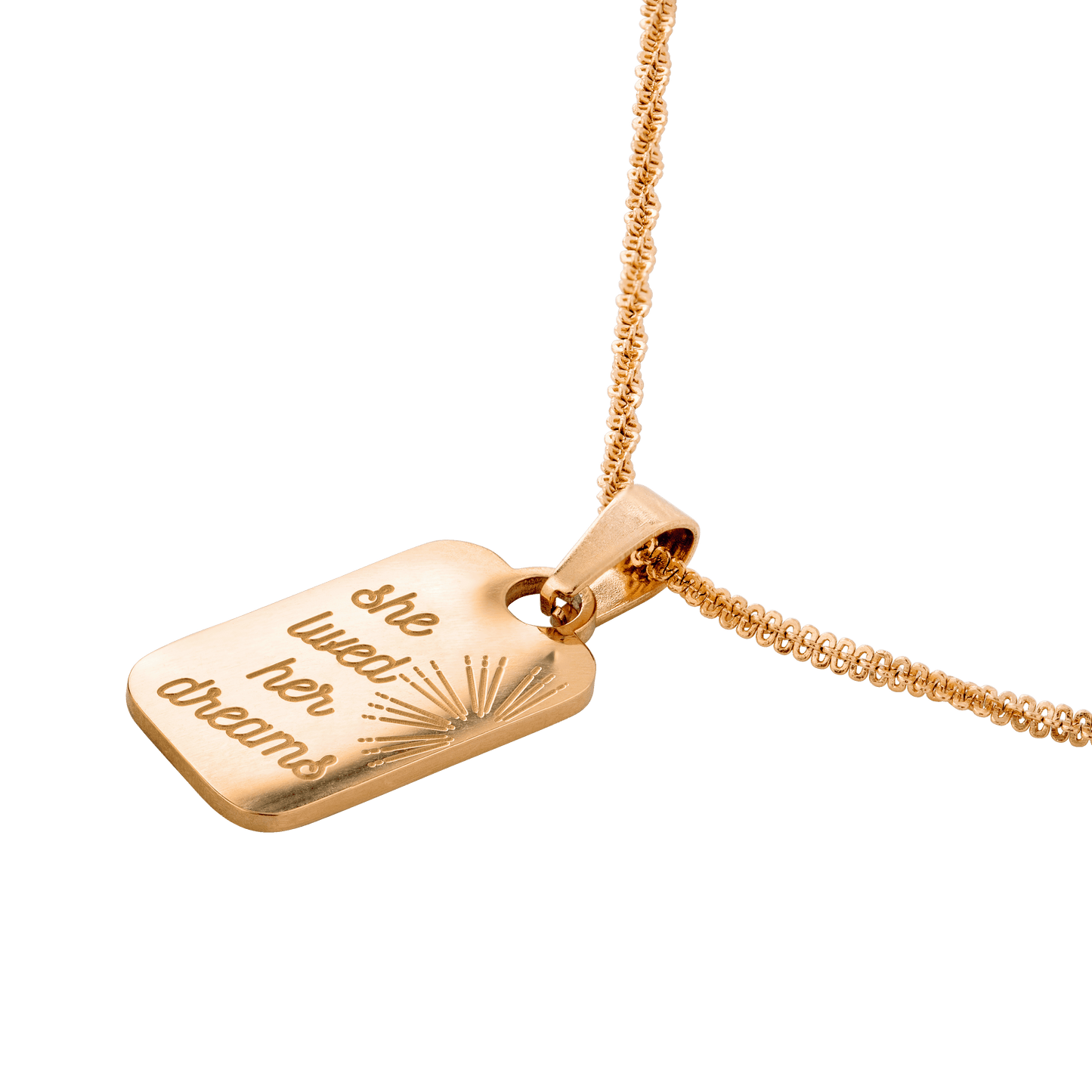 She lived her dreams Collana Oro Rosa