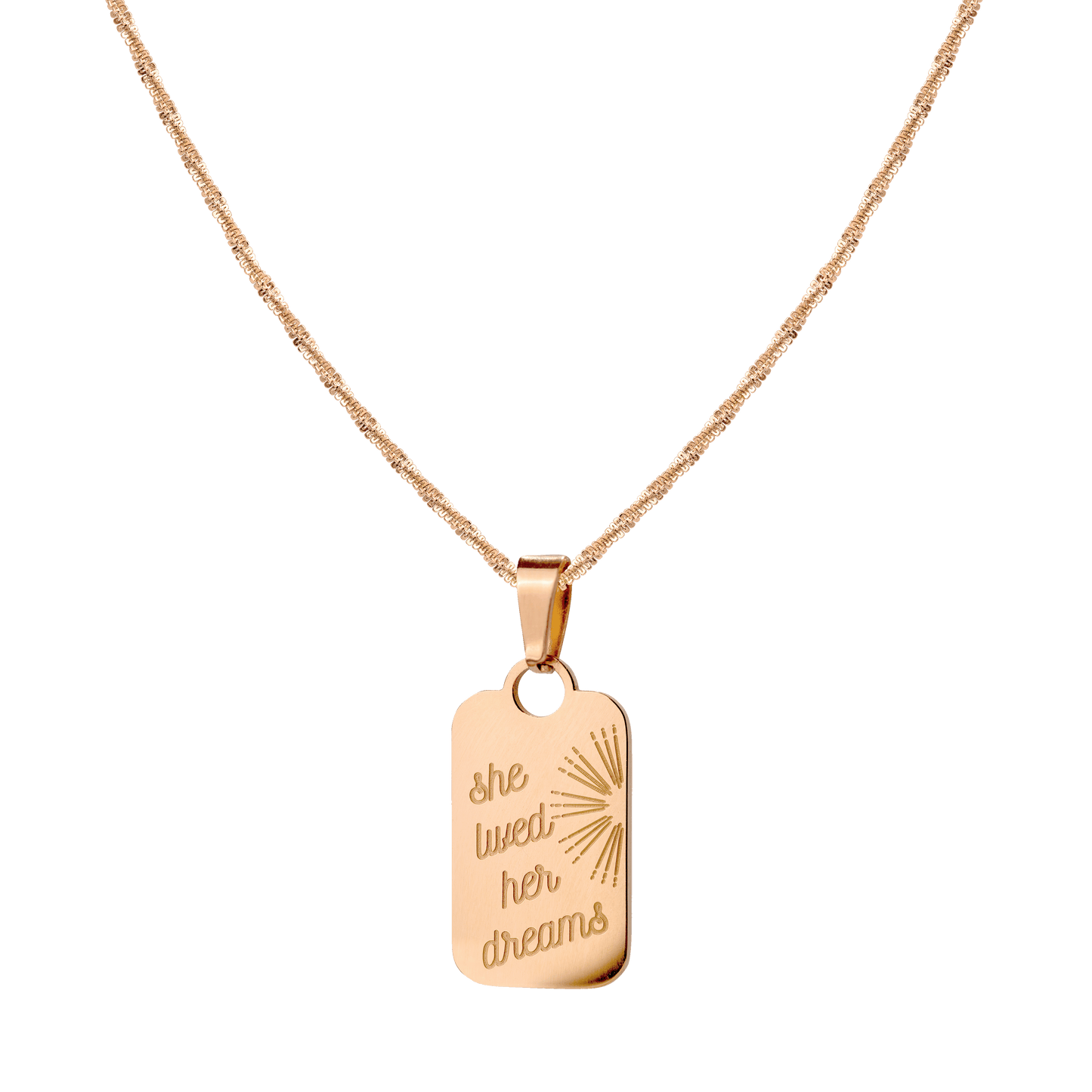 She lived her dreams Collana Oro Rosa