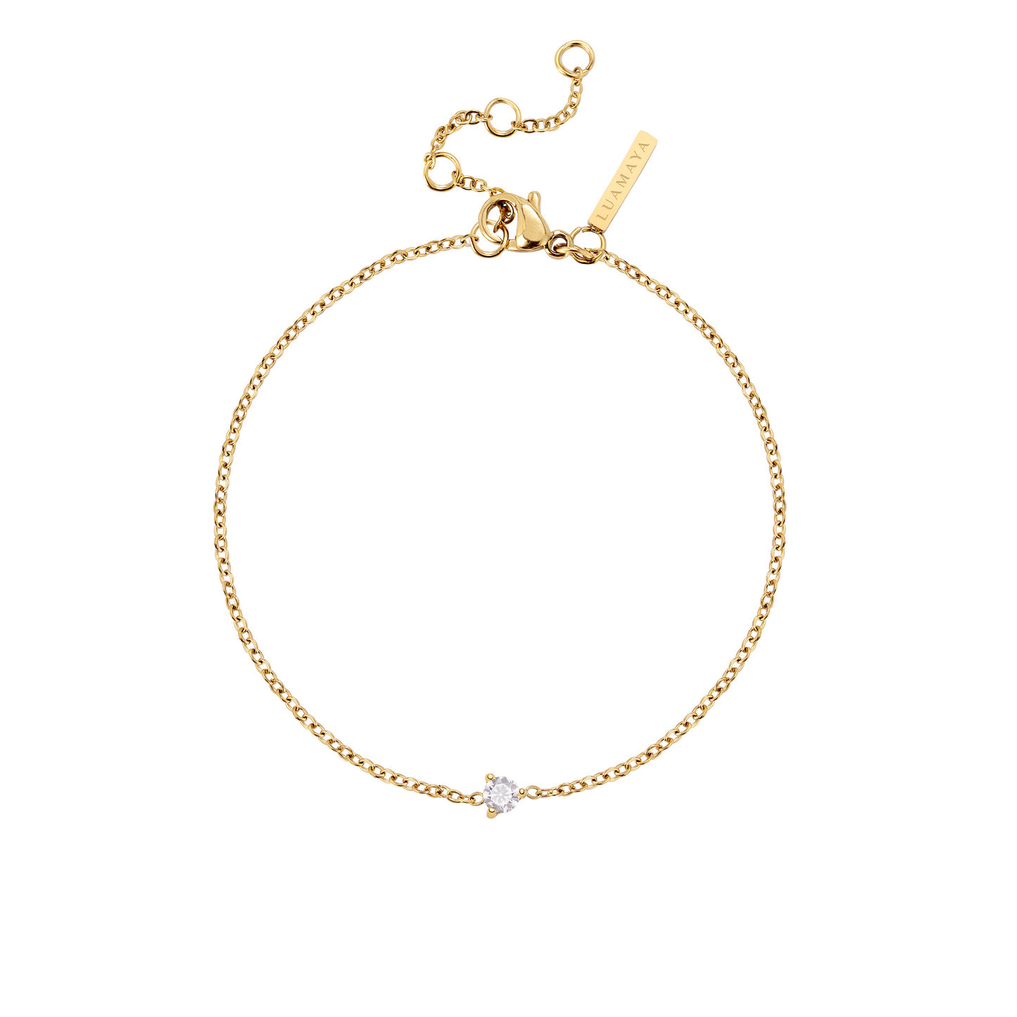 Solitaire Stone Bracciale Oro