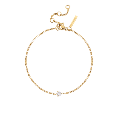 Solitaire Stone Bracciale Oro