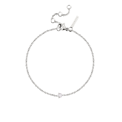 Solitaire Stone Bracciale Argento