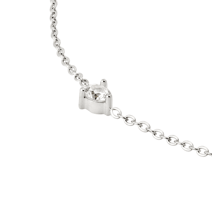 Solitaire Stone Bracciale Argento