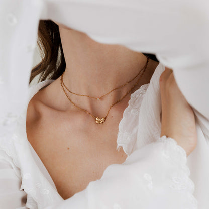 Solitaire Stone Choker Oro Rosa