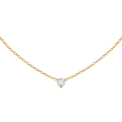 Solitaire Stone Choker Oro