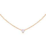 Solitaire Stone Choker Oro Rosa