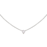 Solitaire Stone Choker Argento