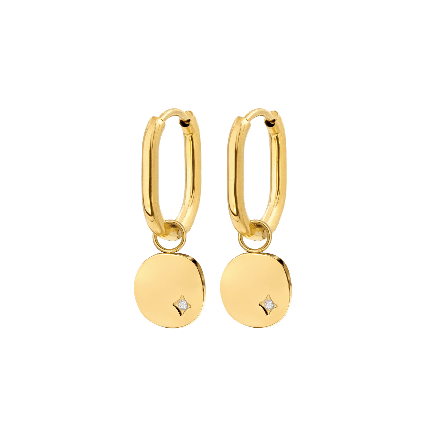 Spring Bling Oval Hoop Set Baby Oro