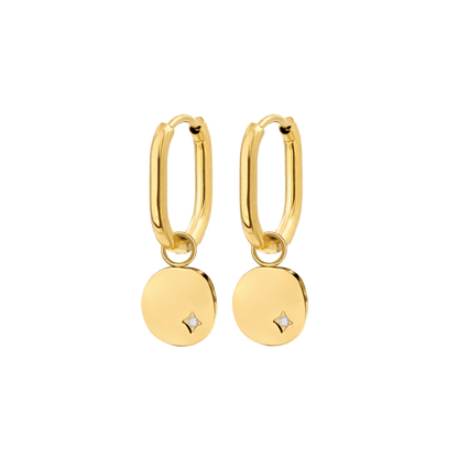 Spring Bling Oval Hoop Set Baby Oro