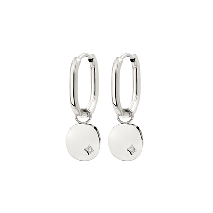 Spring Bling Oval Hoop Set Baby Argento