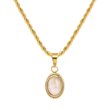 Blush Quartz Collana Oro