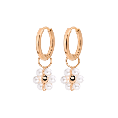 Daisy Hoop Set Small Oro Rosa