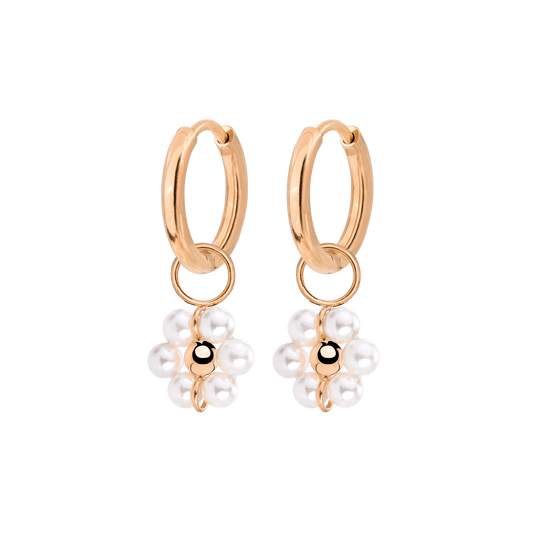 Daisy Hoop Set Small Oro Rosa