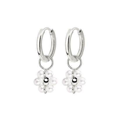 Daisy Hoop Set Small Argento