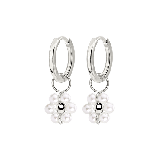 Daisy Hoop Set Small Argento
