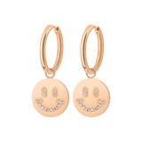 Dazzling Smile Hoop Set Medium Oro Rosa