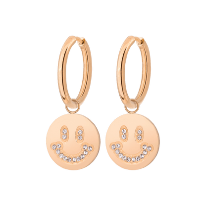 Dazzling Smile Hoop Set Medium Oro Rosa