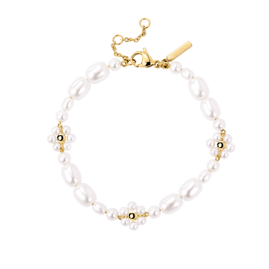 Flowery Pearls Bracciale Oro