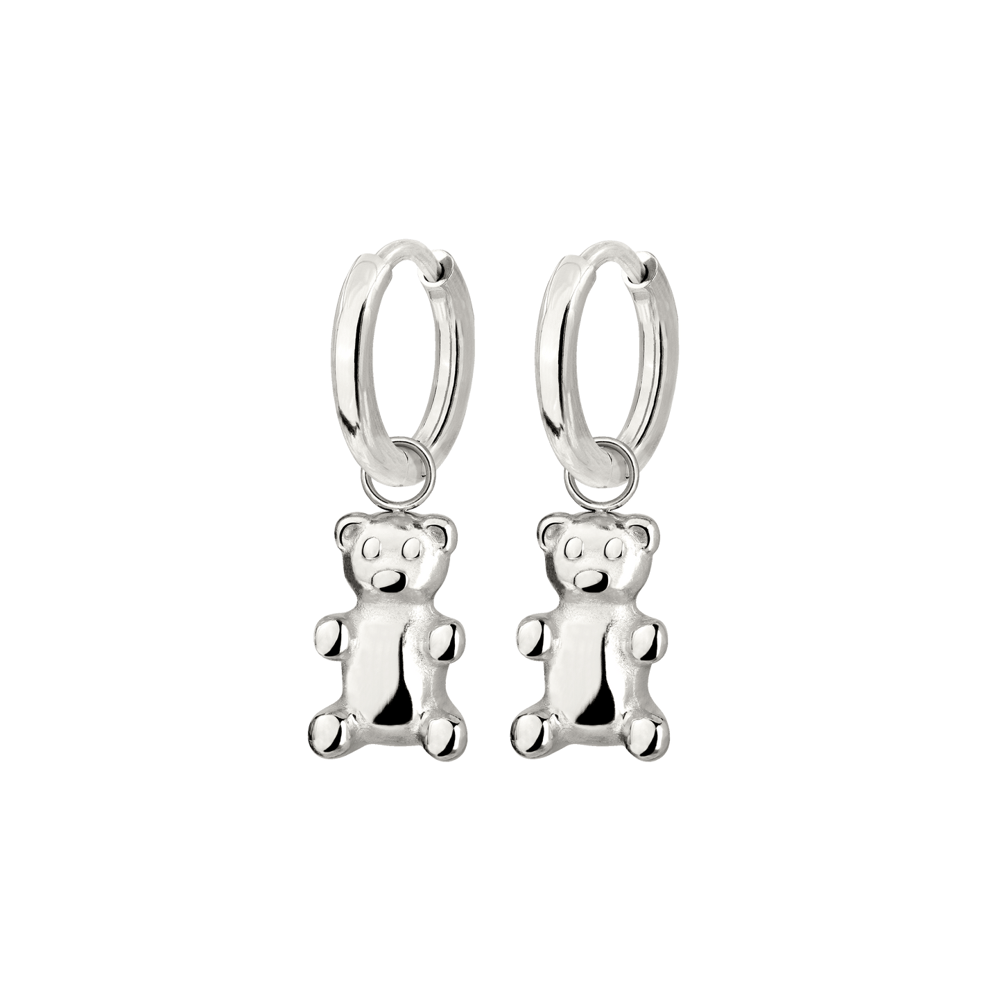 Fortune Bear Hoop Set Baby Argento