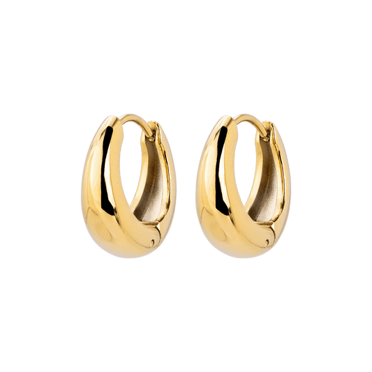 Gilded Curve Hoops Oro